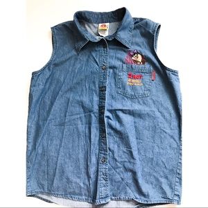 Looney Tunes Denim Sleeveless Taz 14/16W